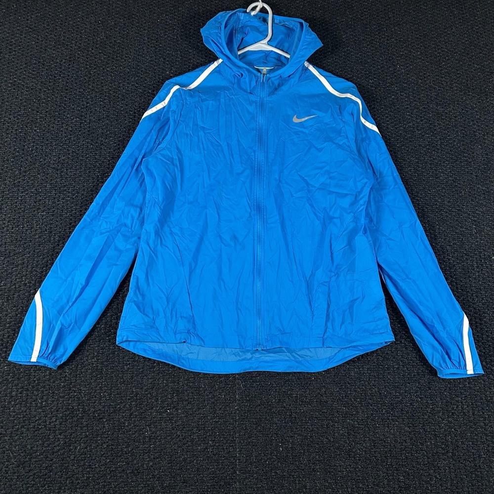Nike Women's Blue Lightweight Running Training Athletic Jacket Full Zip Size M